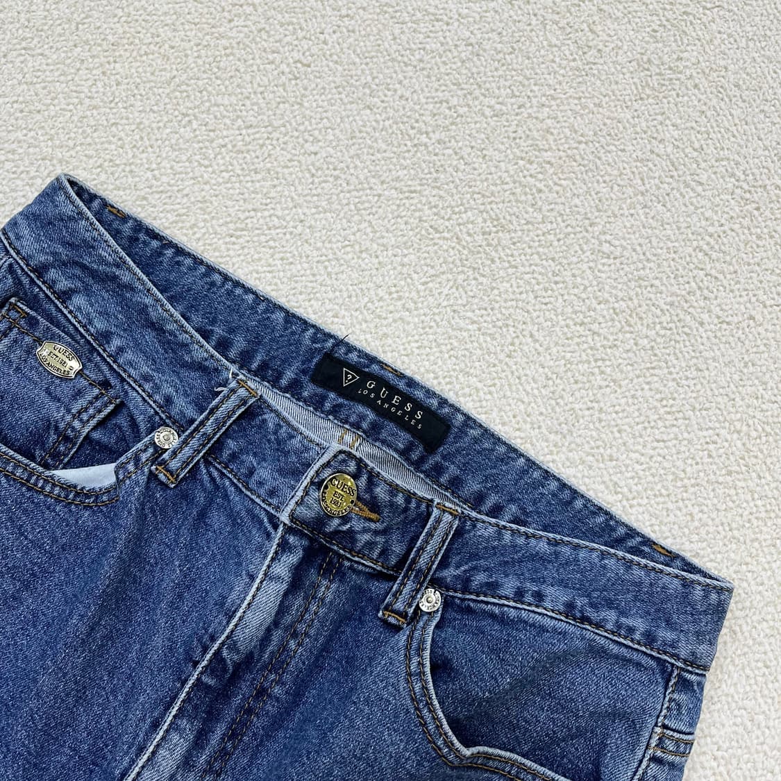 31 게스 여성 중청 와이드 데님 0406M 상품이미지2