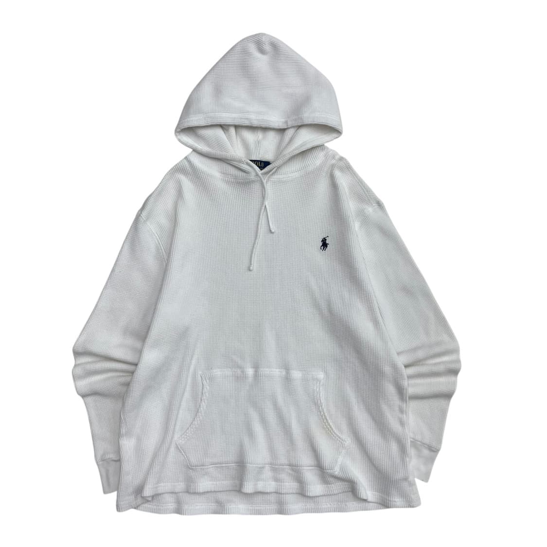 폴로 랄프로렌 네이비포니 화이트 와플 후드티 XL 상품이미지2
