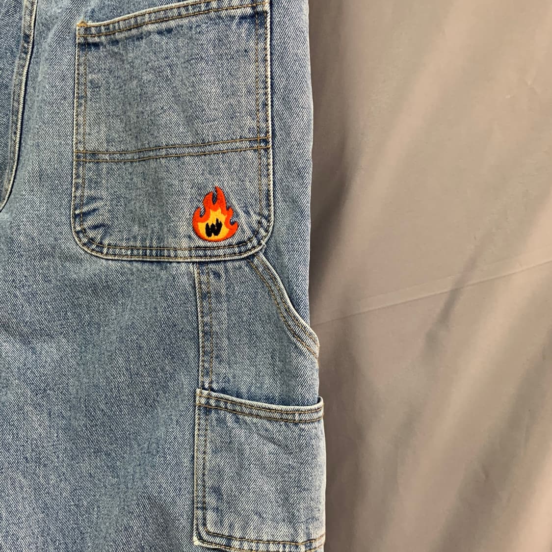 L 위캔더스 카펜터 불꽃 워크 데님팬츠 청바지 상품이미지4