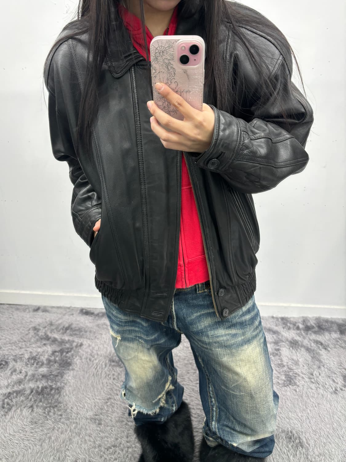 90s 램스킨 봄버 상품이미지1