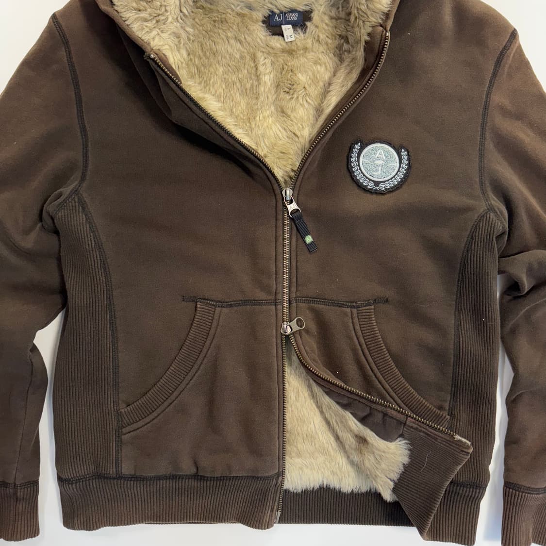 아르마니 선페이딩 후드집업 브라운  상품이미지5