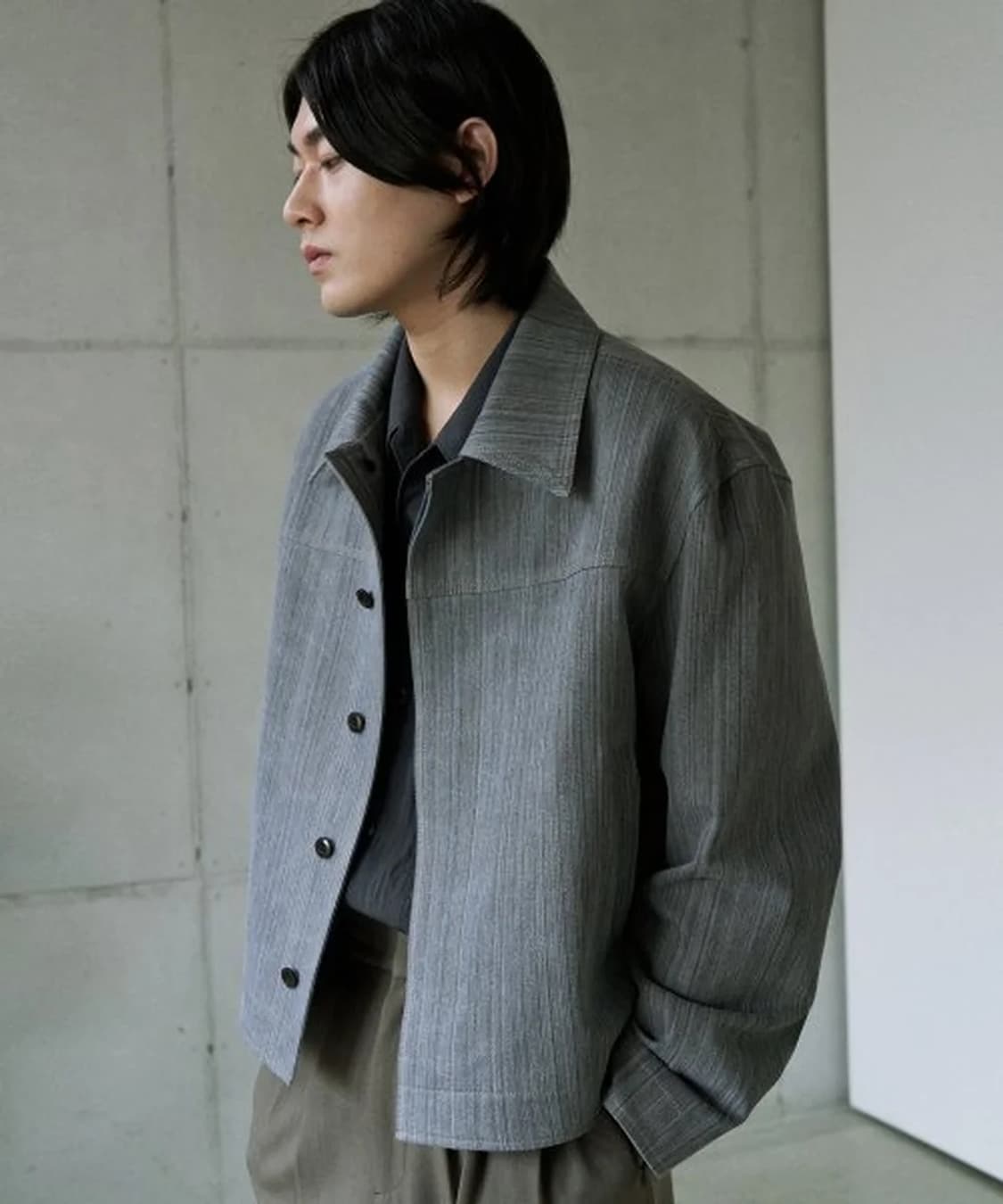 [ 미개봉 ] 미나브 버티컬 스트리킹 크롭 자켓 XL 상품이미지1