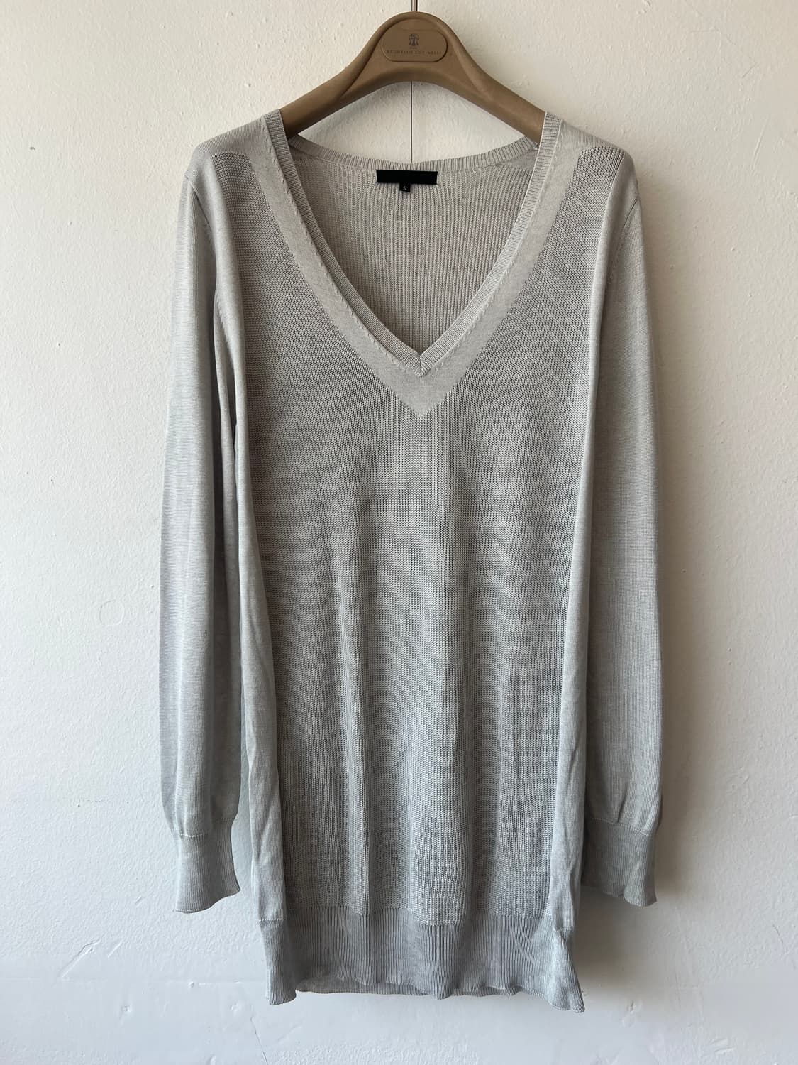 iCB 여성 그레이 브이넥니트 코튼니트 상품이미지2