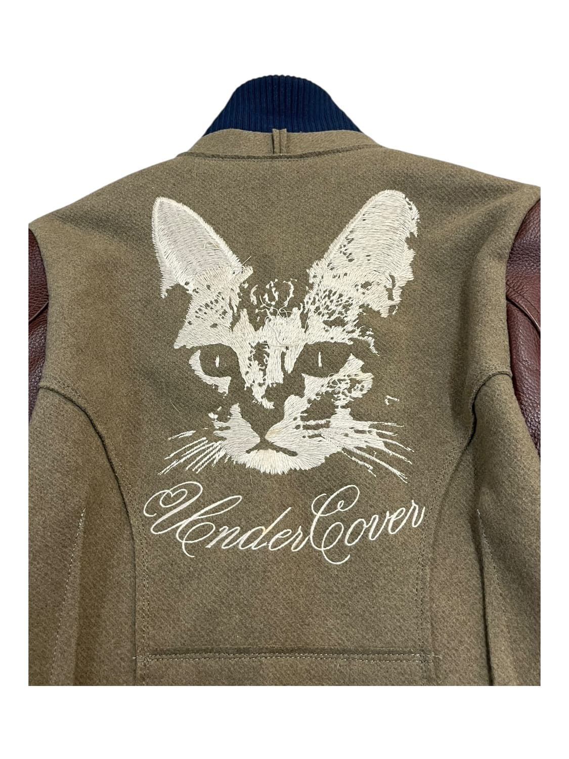 언더커버 레더 자수 울자켓 브라운 #csz2139 상품이미지7