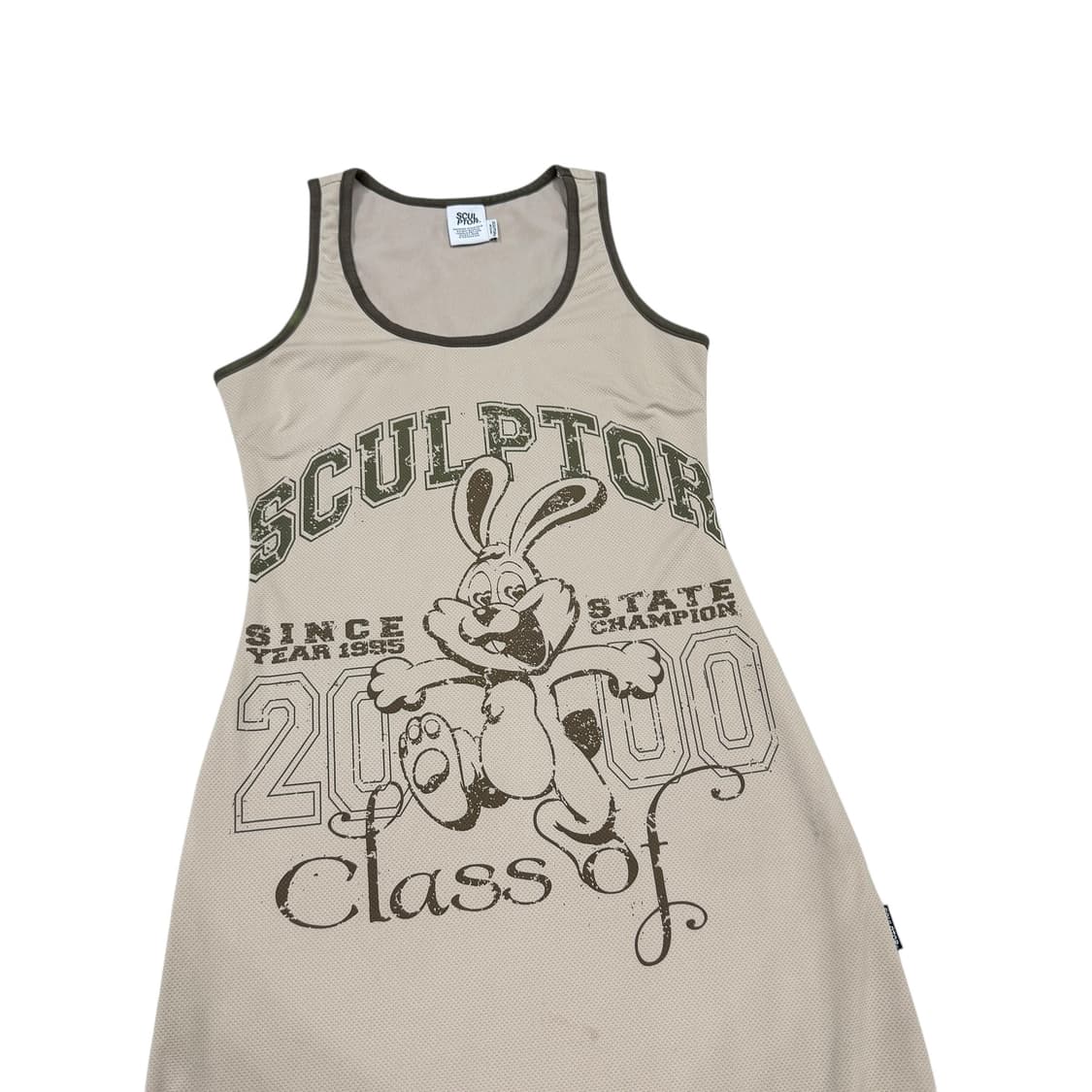 스컬프터 토끼 레빗 저지 슬리브리스 나시 원피스 M 상품이미지2