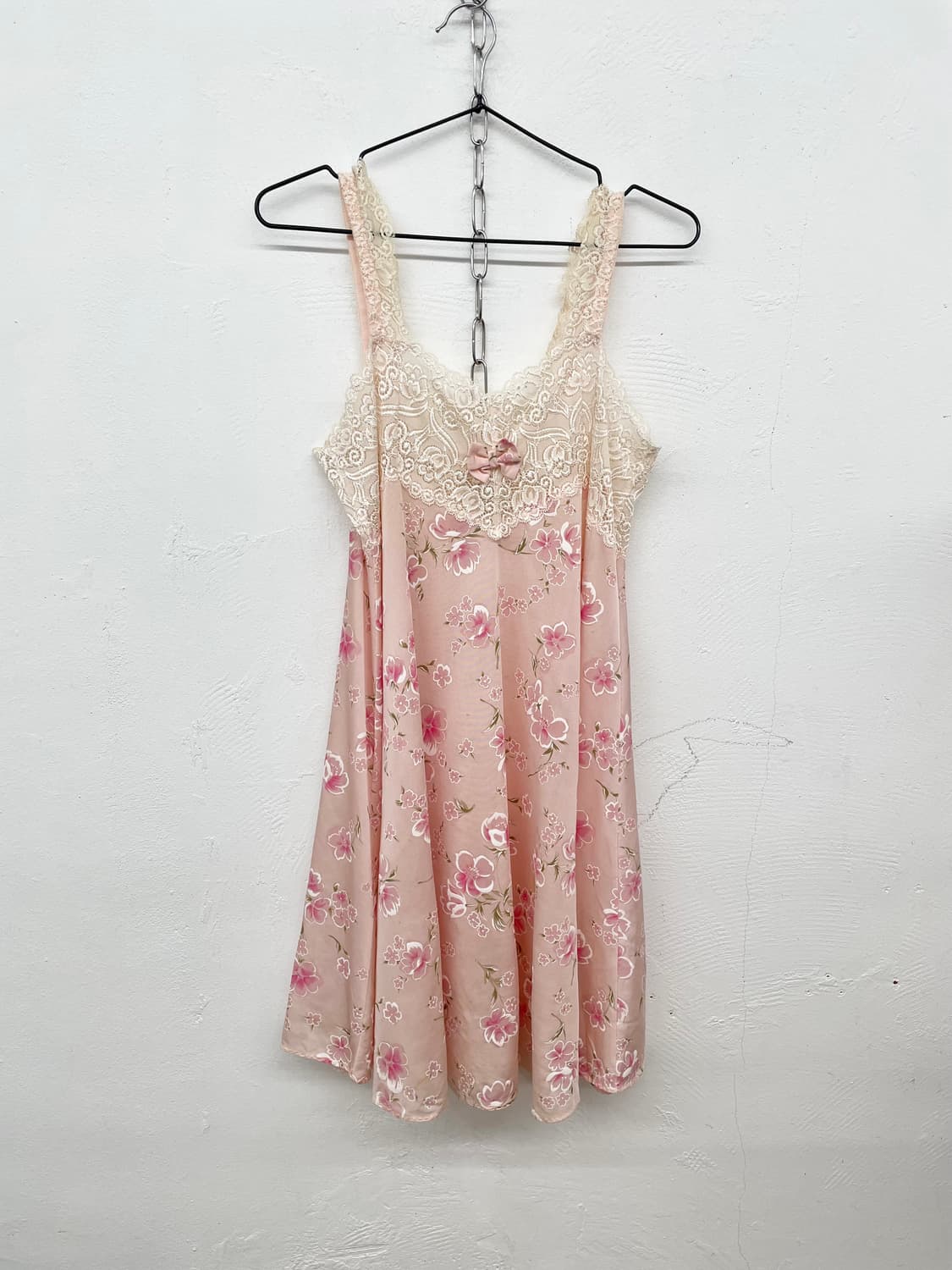 핑크 레이스 플로럴 슬립 상품이미지4