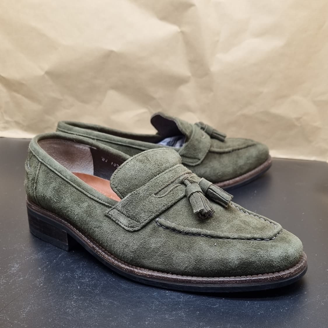 핸드메이드 남성로퍼 실사이즈255 상품이미지1