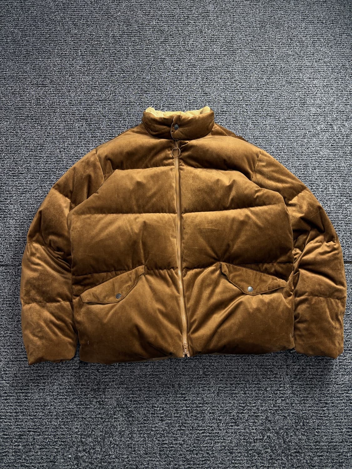 프리즘웍스 아메카지 벨벳 구스다운 푸퍼 패딩 브라운 1973 상품이미지2