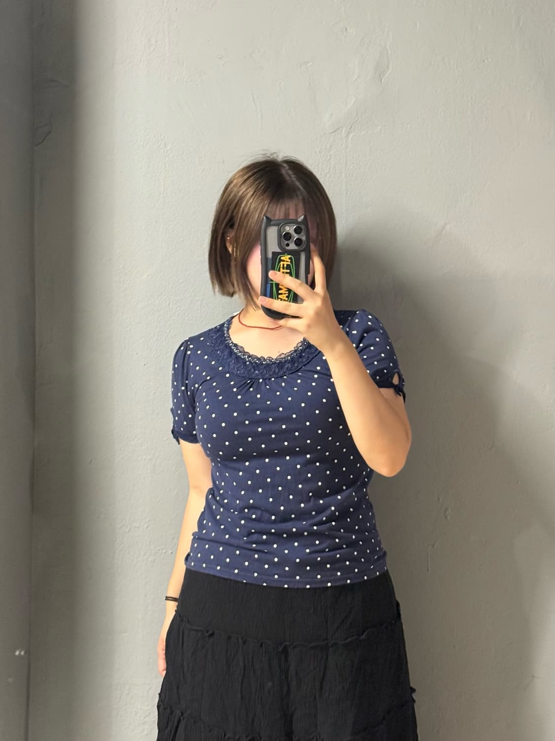 Axes femme dot pattern top 상품이미지1