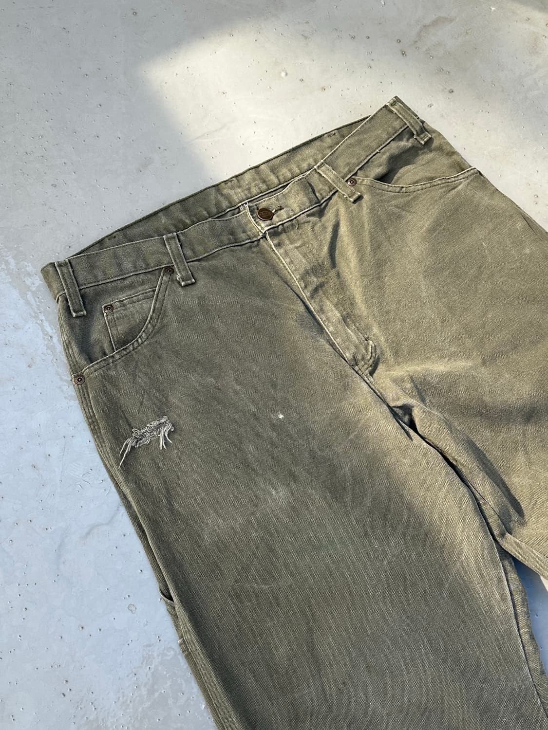 [디키즈] •Dickies Rinsed Moss Green Pants 상품이미지4