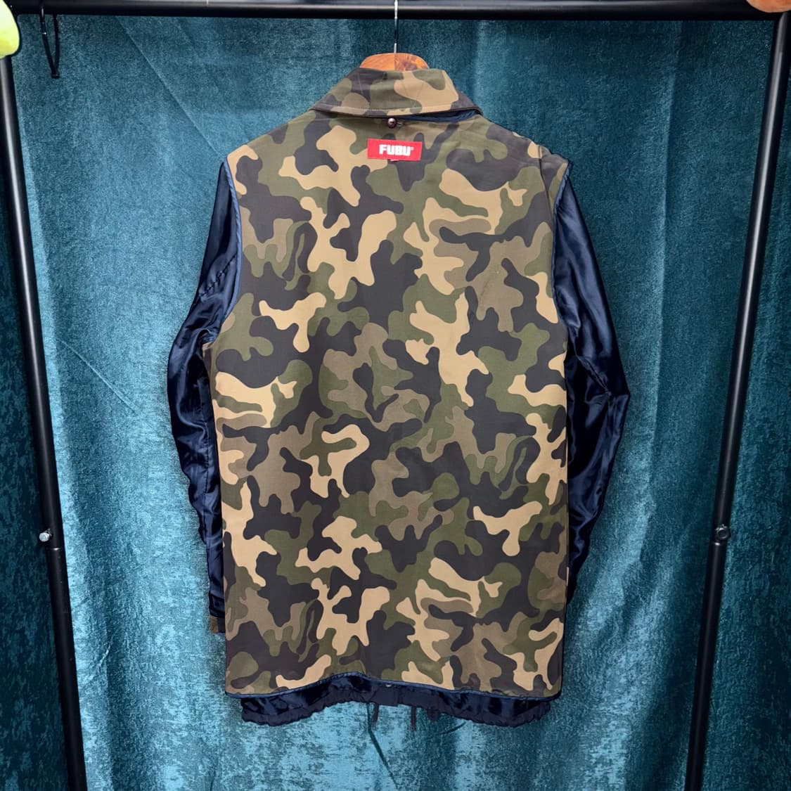 (M) FUBU 코듀로이 카라 리버시블 네이비 야상 자켓 상품이미지6