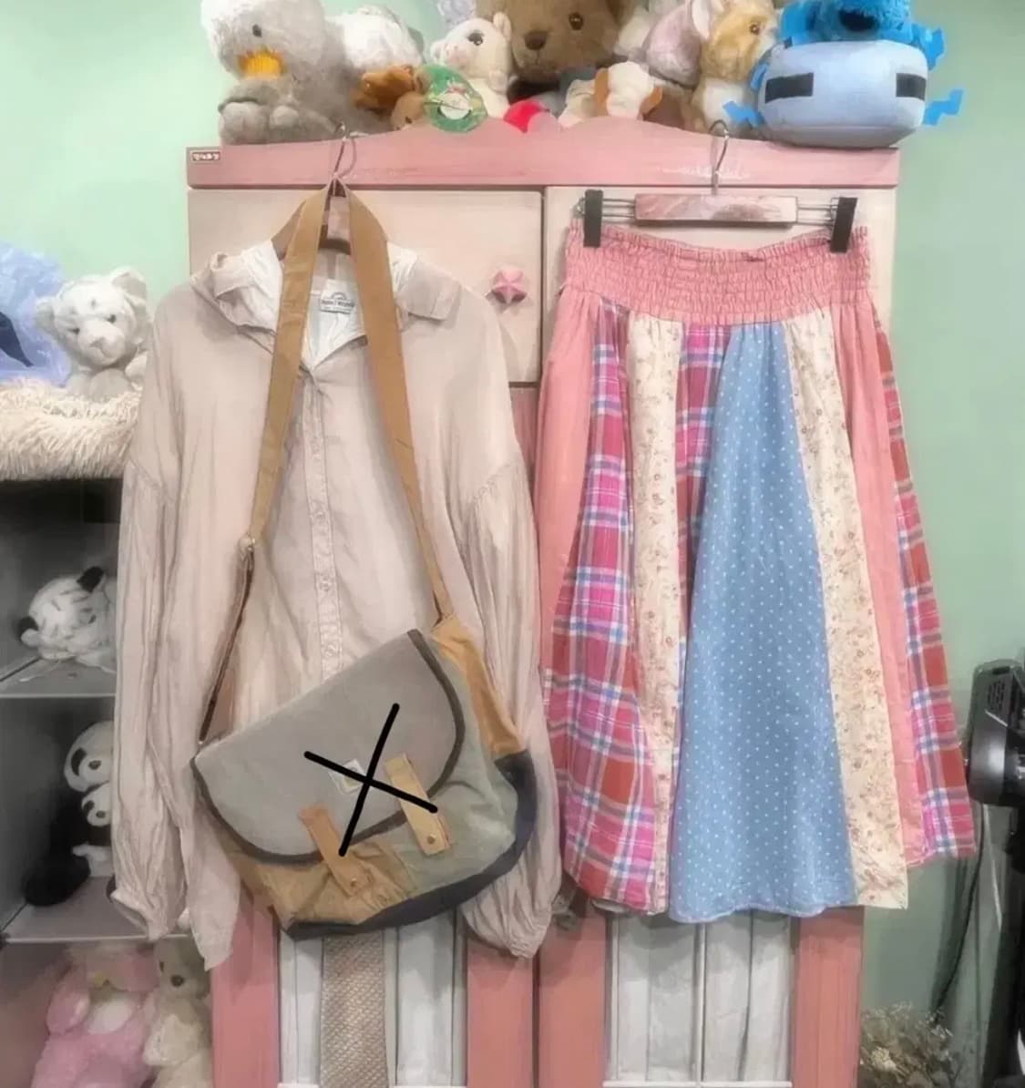 카모메산장 패치스커트 코디세트 상품이미지1