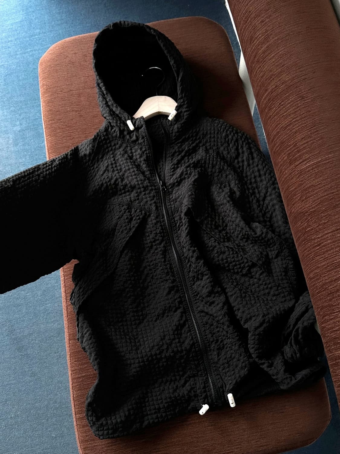 Design volume fabric zip easy parka 상품이미지2