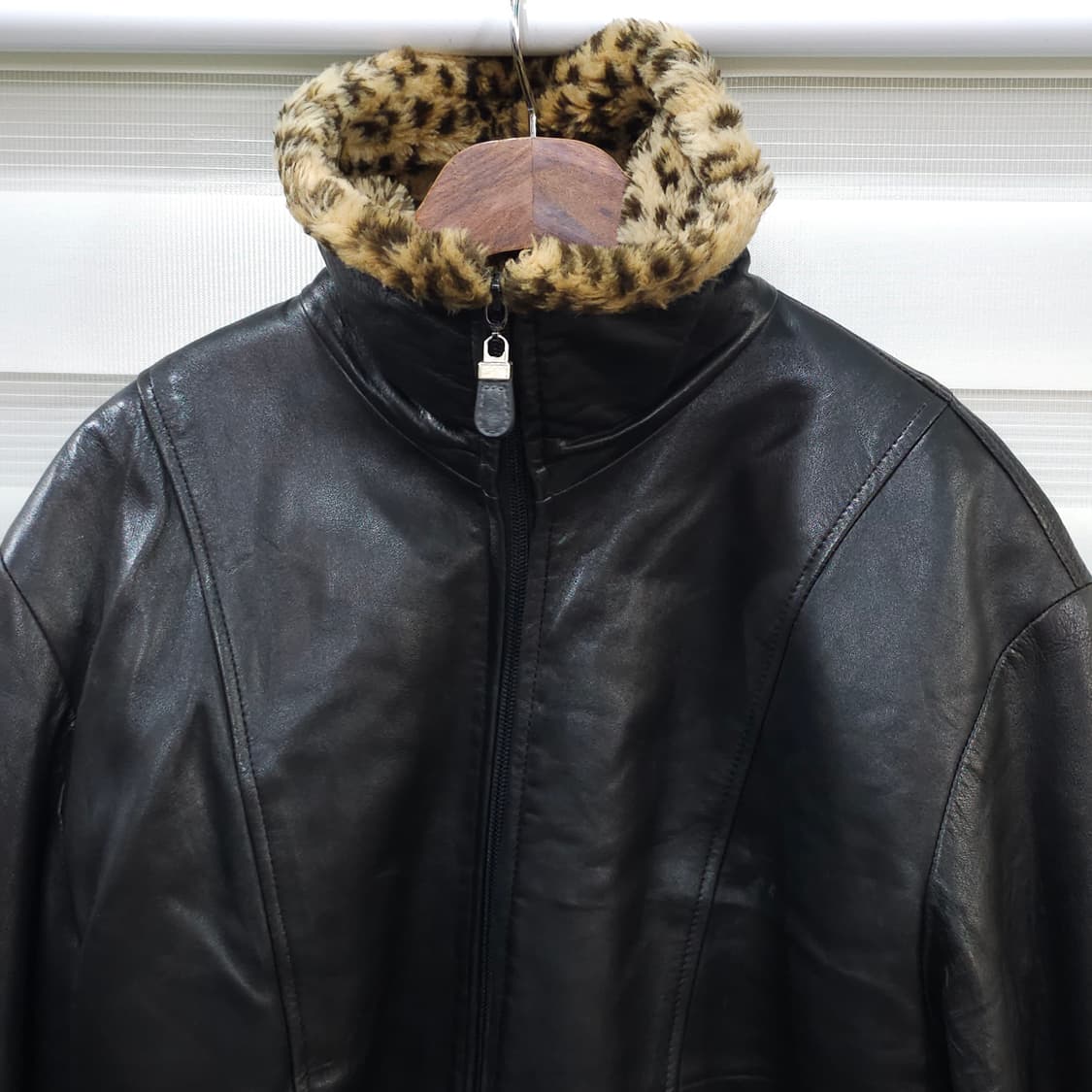 미국빈티지 XOE NEW YORK 가죽 집업자켓- 우먼S 상품이미지4