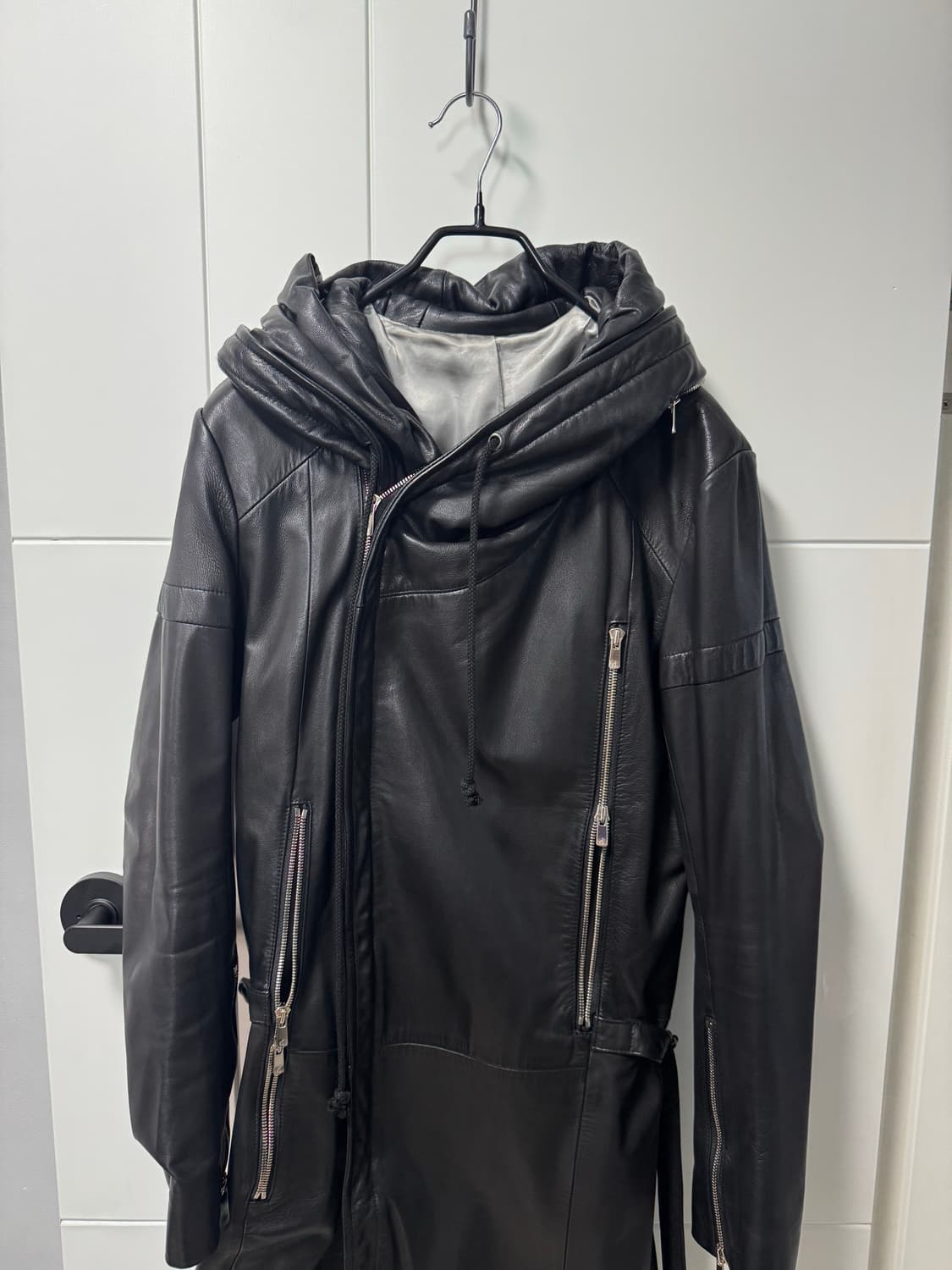 Bajra ninja hood leather  jacket  상품이미지2