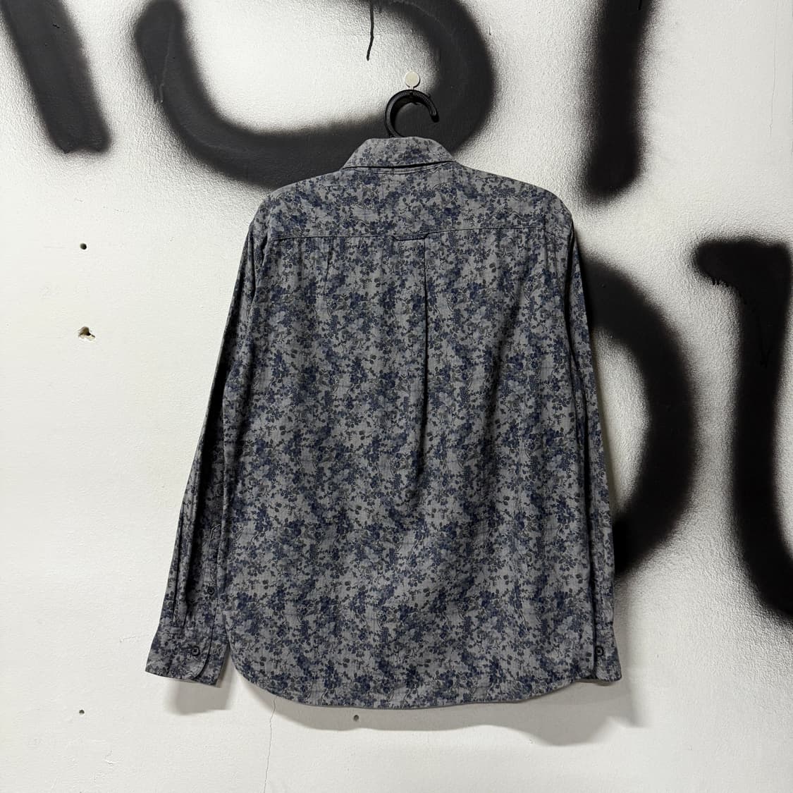 VTG 빈티지 플라워 자카드 풀 패턴 원포켓 코튼 긴팔 셔츠 상품이미지2