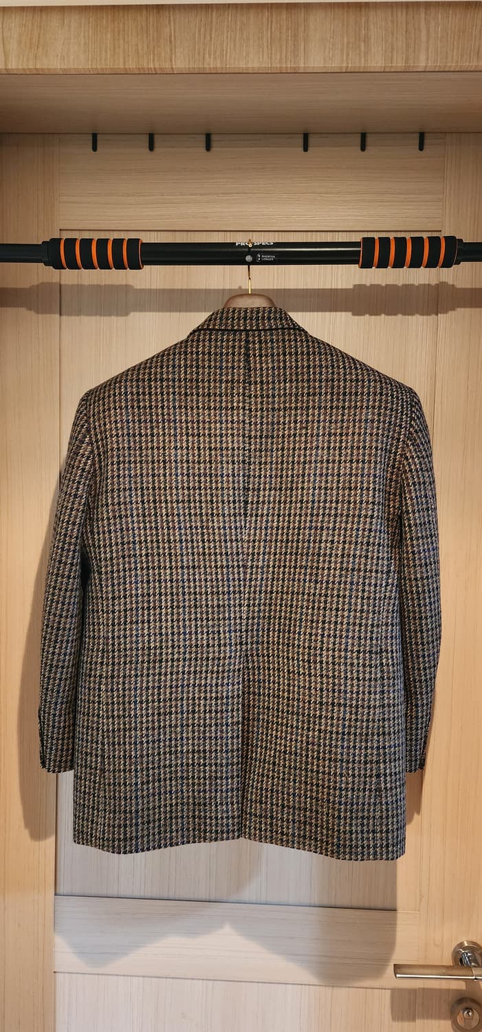 브라운 체크 모직자켓 M 상품이미지2