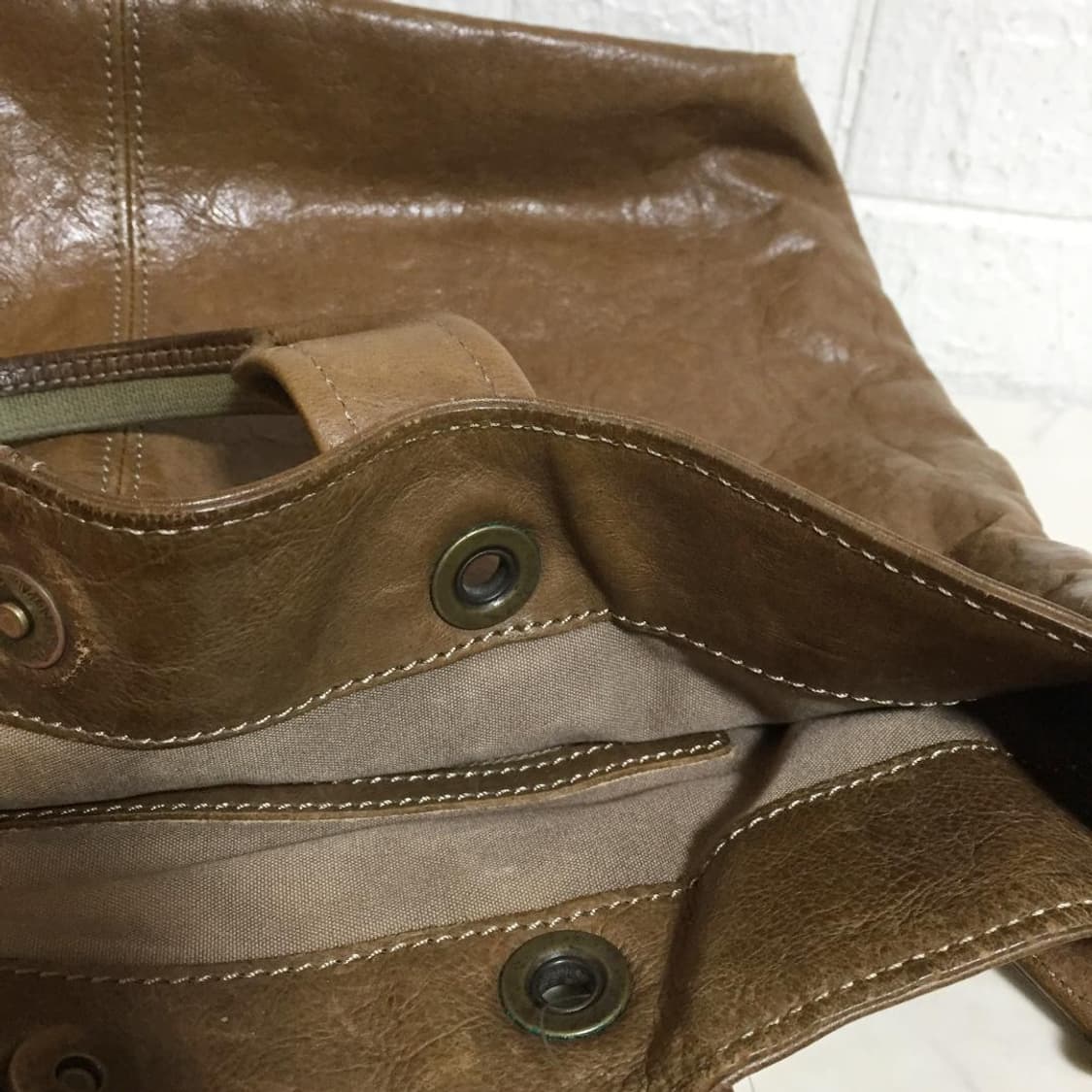 보데산 최고급 소가죽 빈티지가공 토트백 포터 스타일 상품이미지7