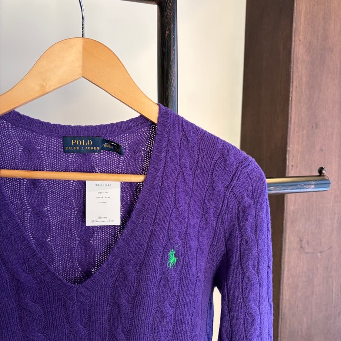 15293 -폴로랄프로렌브이넥 케이블 울니트(울 90% 캐시미어 10%) 상품이미지3