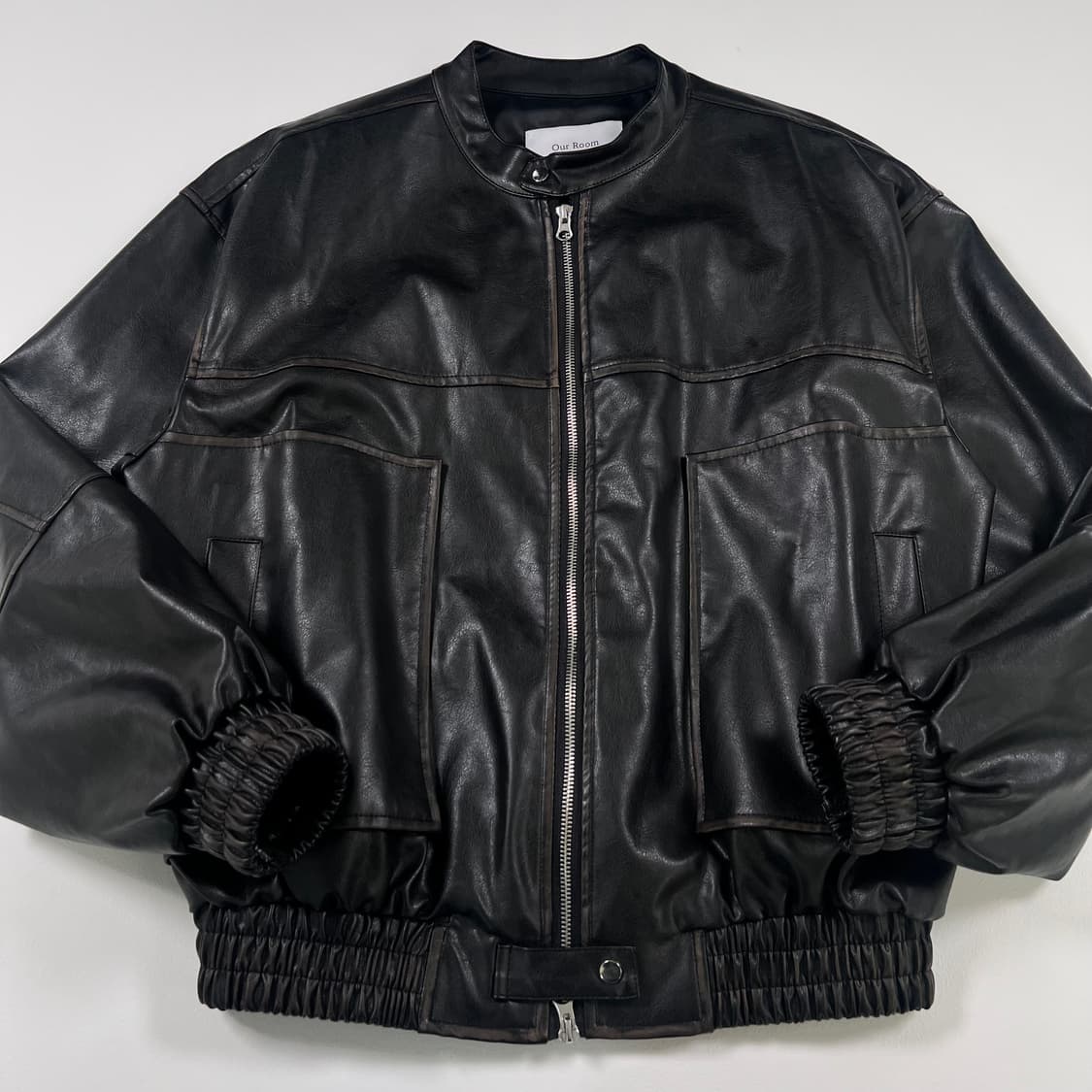 Our Room 레더 봄버 자켓 상품이미지6