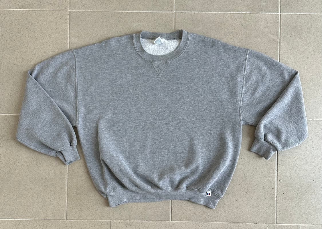 90s 빈티지 러셀 스웻셔츠 그레이 XL 상품이미지1