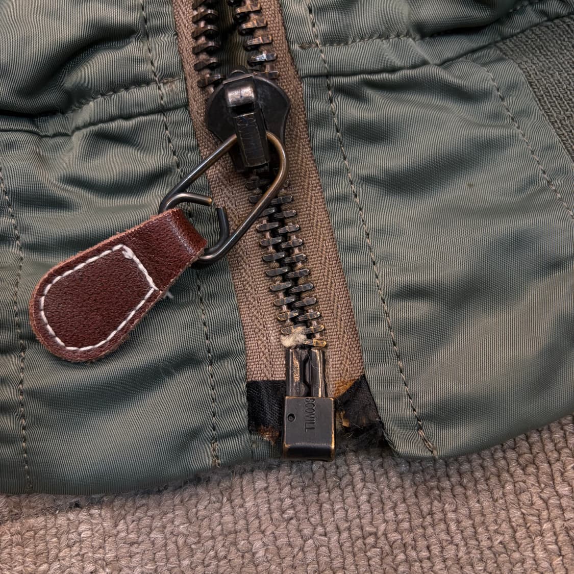 CAB CLOTHING CO us 캡클로딩 ma-1 울파일 항공점퍼  상품이미지4