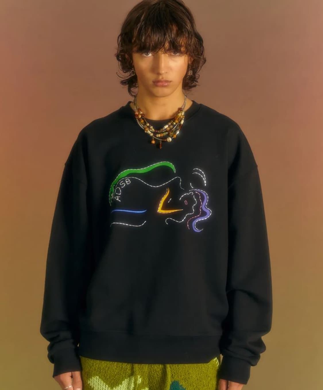 [앤더슨벨] 핫 스프링스 스웻셔츠 (BLACK) 상품이미지3