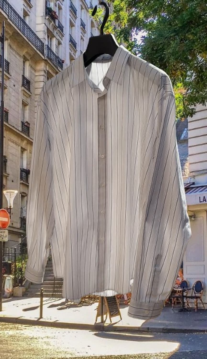 Gianni Versace white stripe shirt 48 상품이미지1