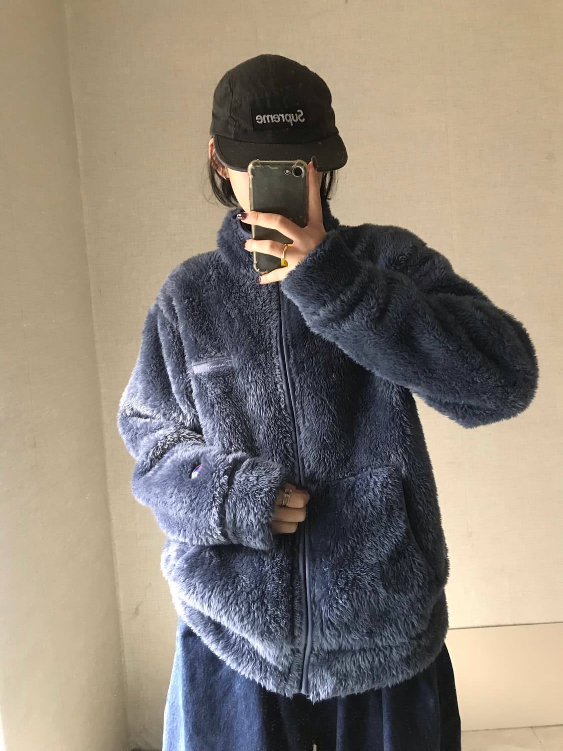 챔피온 뮤트네이비 후리스 상품이미지2
