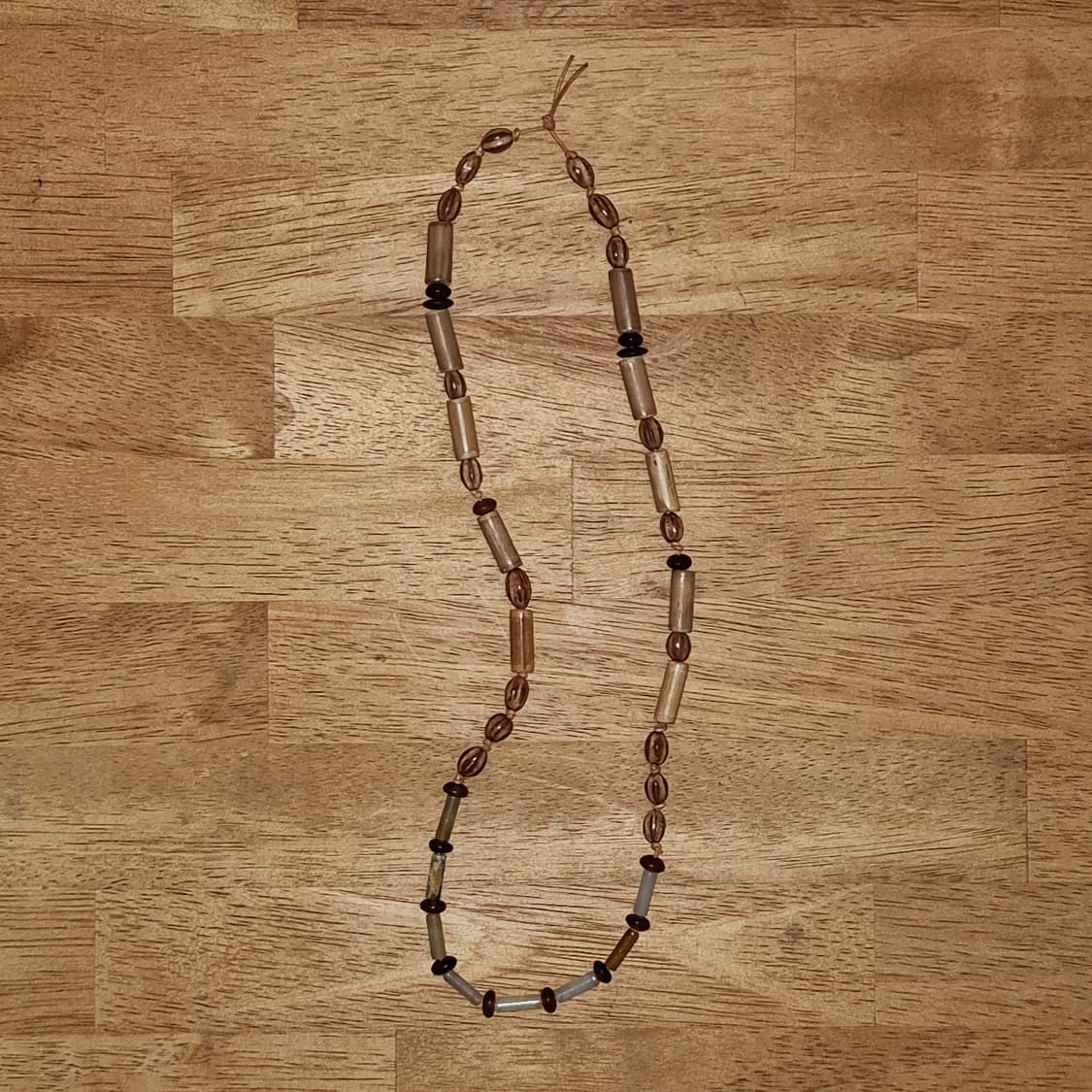 옥 소뿔 씨앗 대나무 가죽 목걸이 상품이미지1