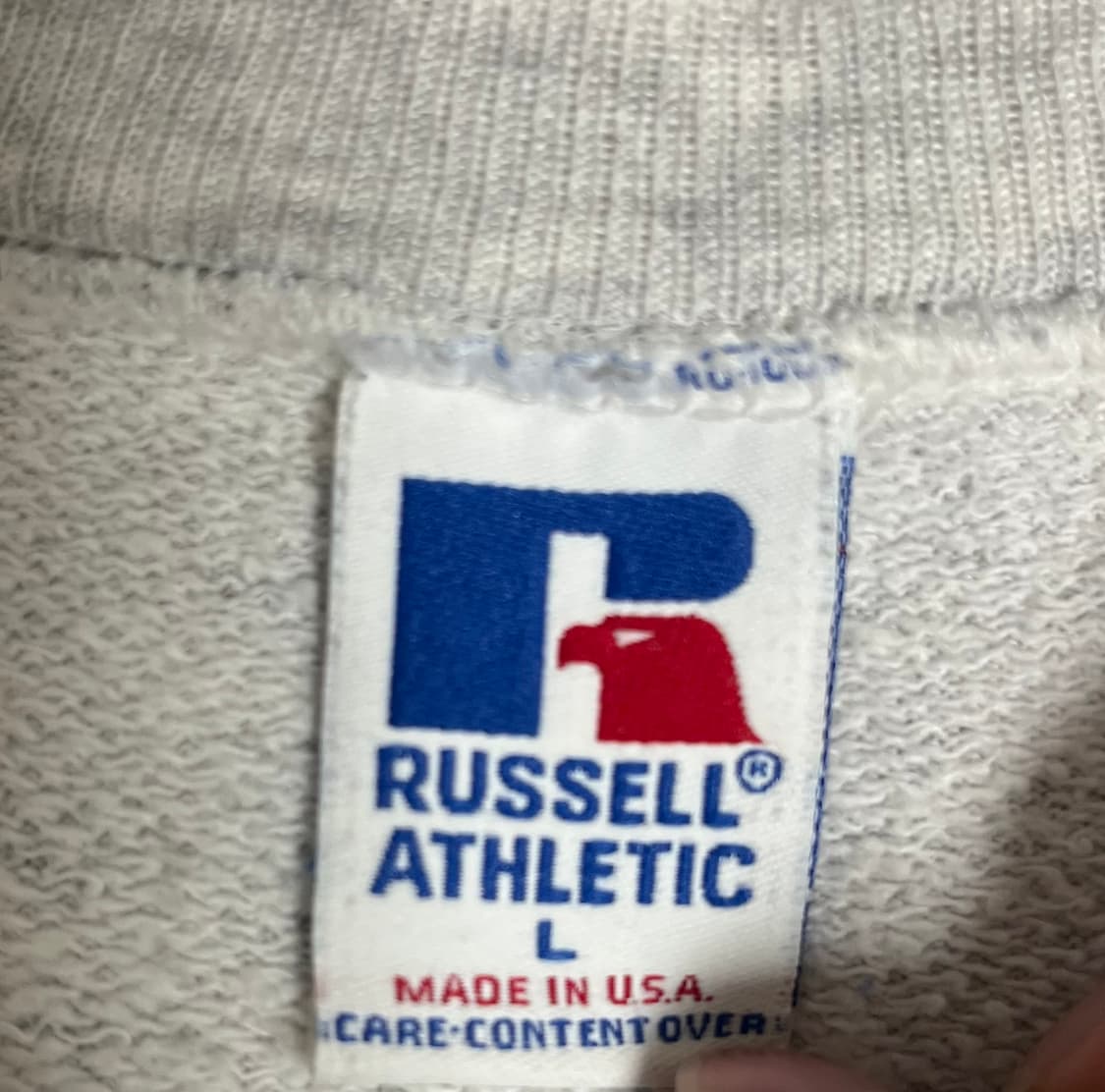 90s 빈티지 러셀 스웻 셔츠 그레이 (밝은 그레이) 상품이미지4