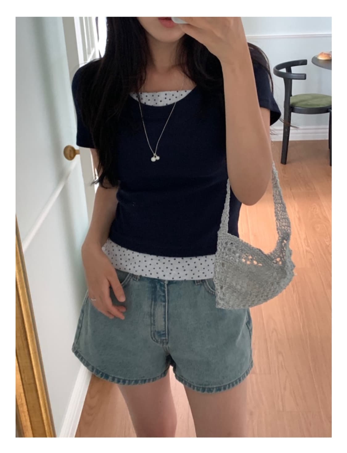피터앤웬디 별사탕 레이어드 티셔츠 네이비 상품이미지4