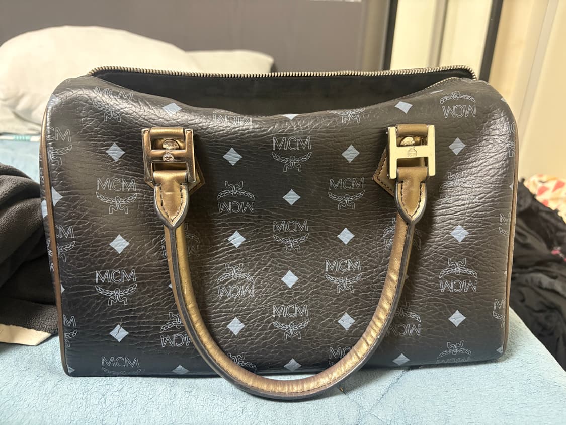 MCM 보스턴백 블루블랙 상품이미지2