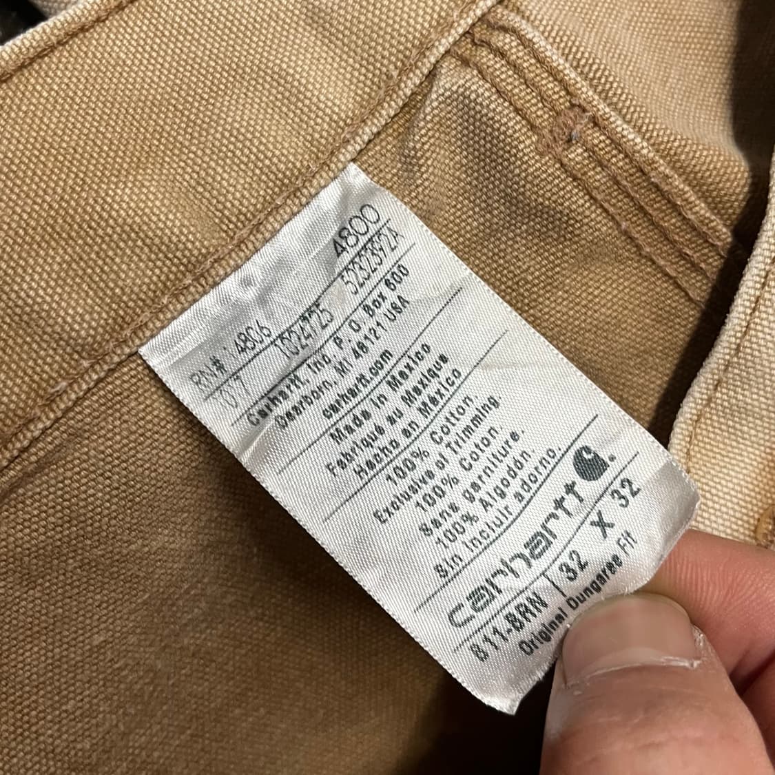 Carhartt B11 싱글니 카펜터 팬츠 (32“) 상품이미지5