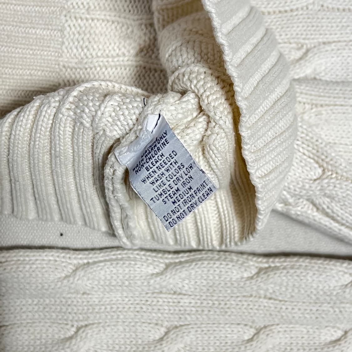 L 폴로랄프로렌 화이트 케이블 니트 상품이미지5