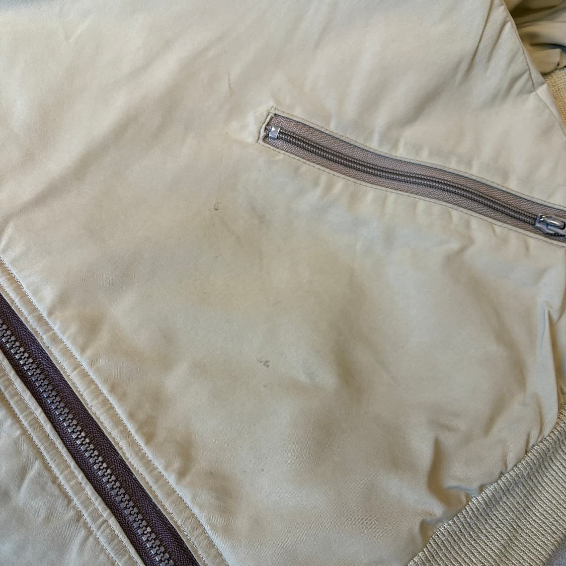 90s 90년대 미국 생산 엘엘빈 브라운 웜업 자켓 상품이미지3