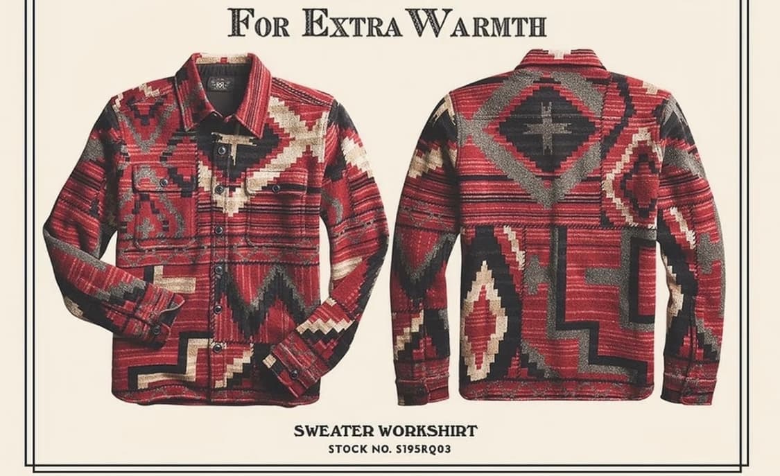 RRL WOOLSILK, CASHMERE BLEND JACQUARD L 상품이미지1