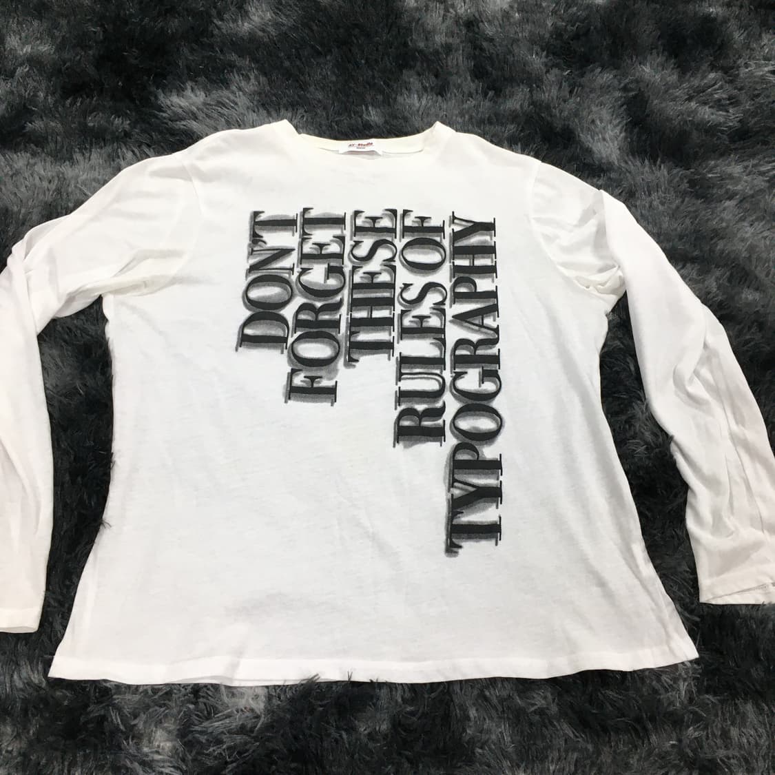 투티/0158 긴팔 티셔츠 프린팅 시스루 상품이미지3