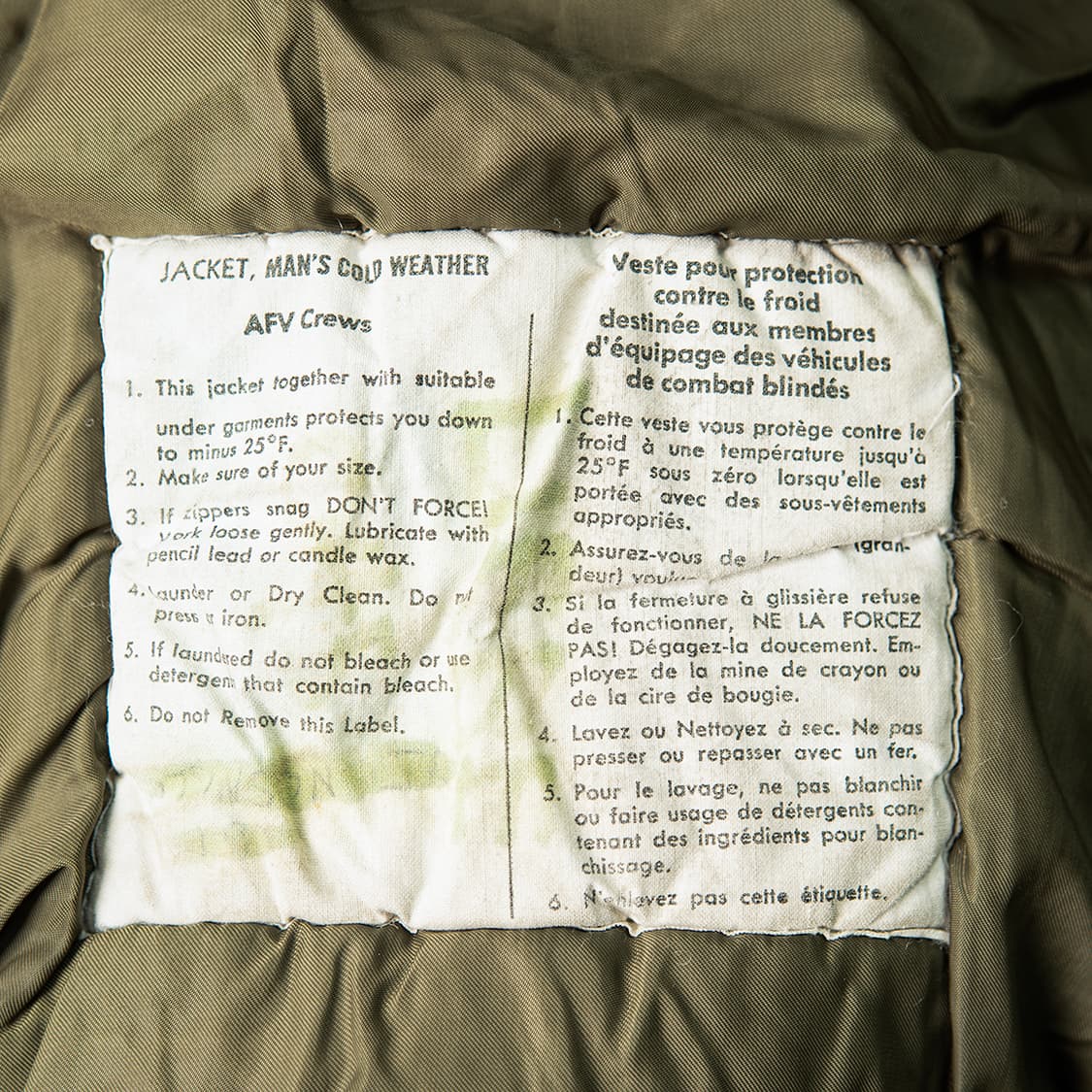 [S] 80s 캐나다군 AFV CREW 콜드웨더 탱커자켓  상품이미지10