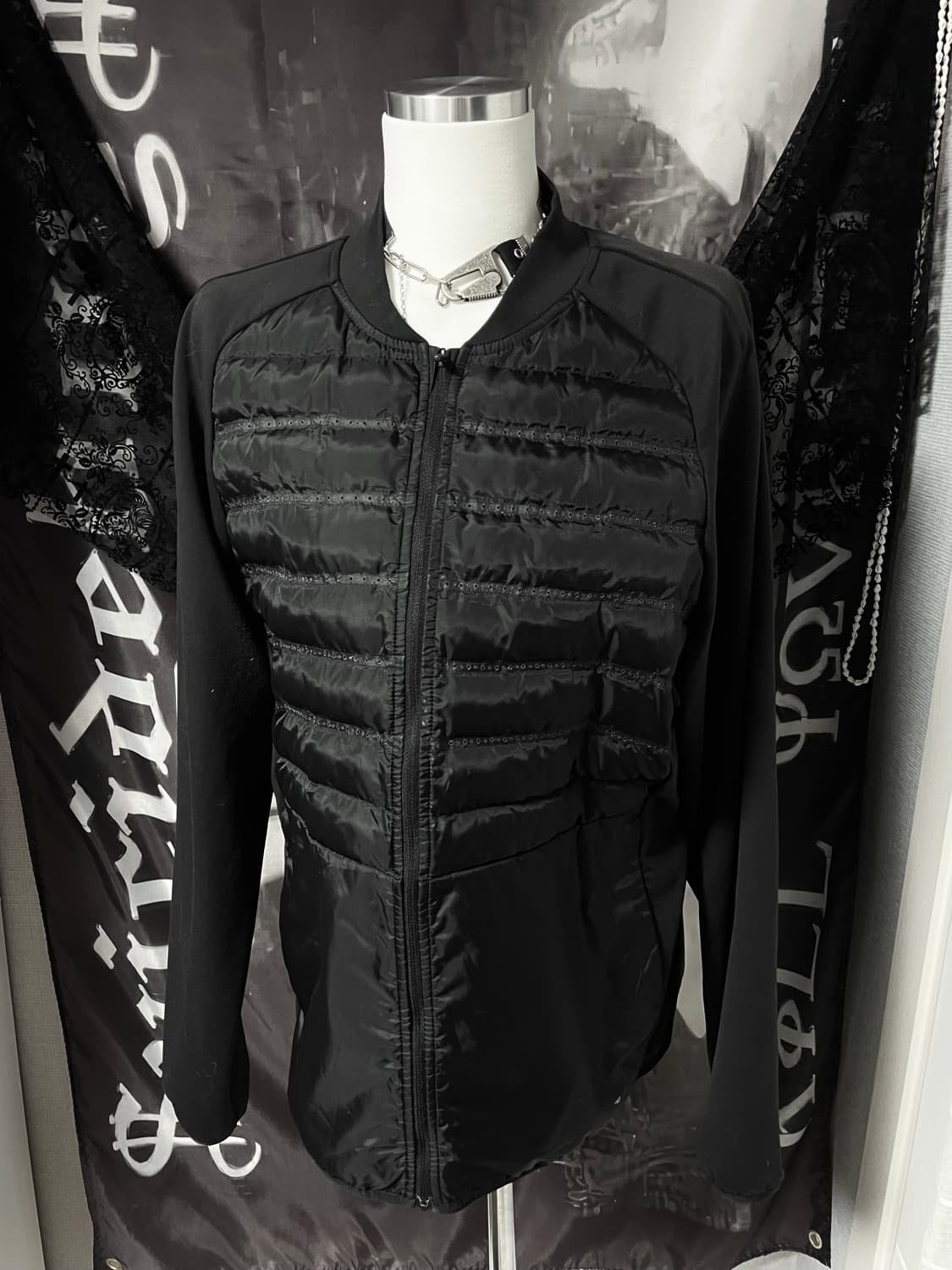 나이키 골프 경량패딩 집업 져지 블랙 여성 XL 빈티지고프코어산산기어 상품이미지4