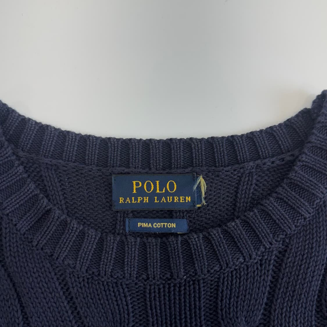 Polo 폴로 화이트 포니 포켓 케이블 반팔 니트 상품이미지5