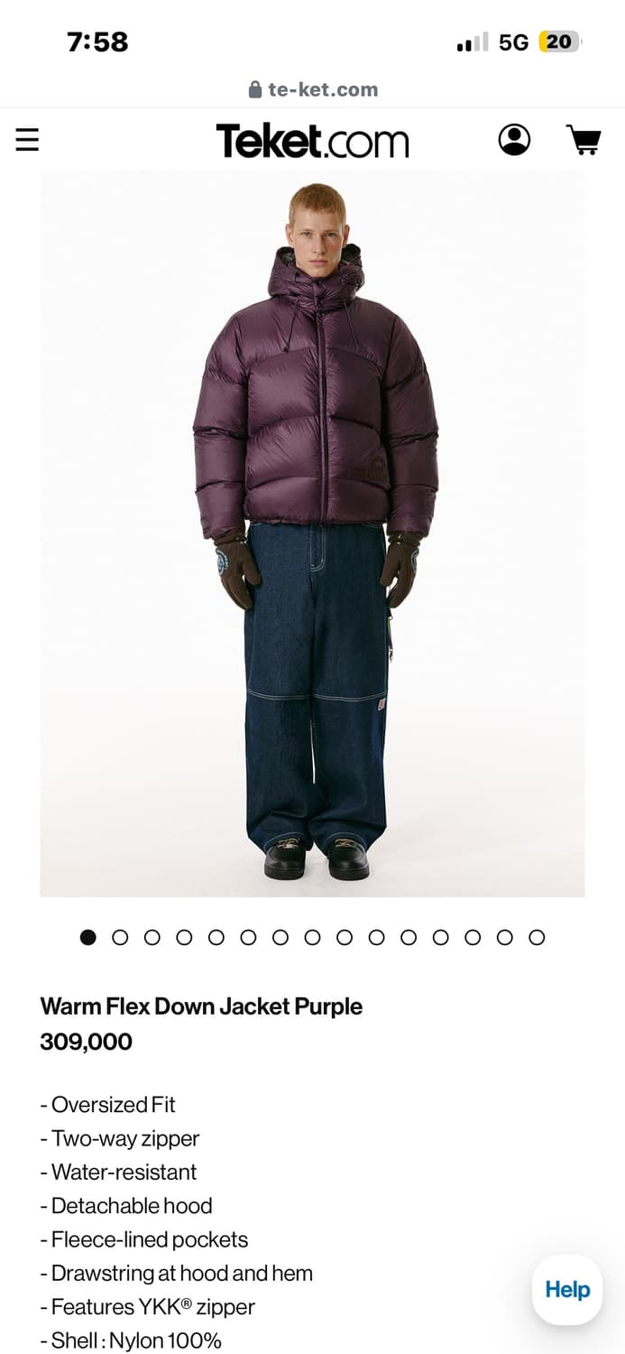 Teket Warm flex down Jacket 상품이미지1