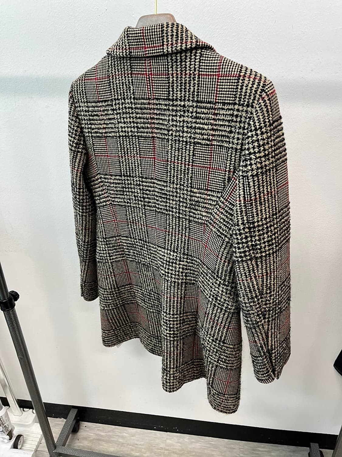 여) 산드로 울 체크코트  상품이미지6