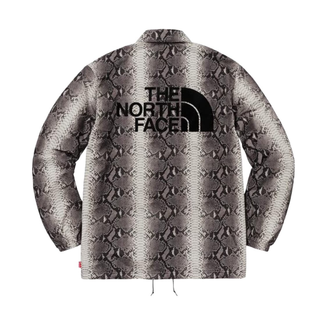 [L] 슈프림 x 노스페이스 스네이크스킨 테입드 심 코치 자켓 블랙 상품이미지10