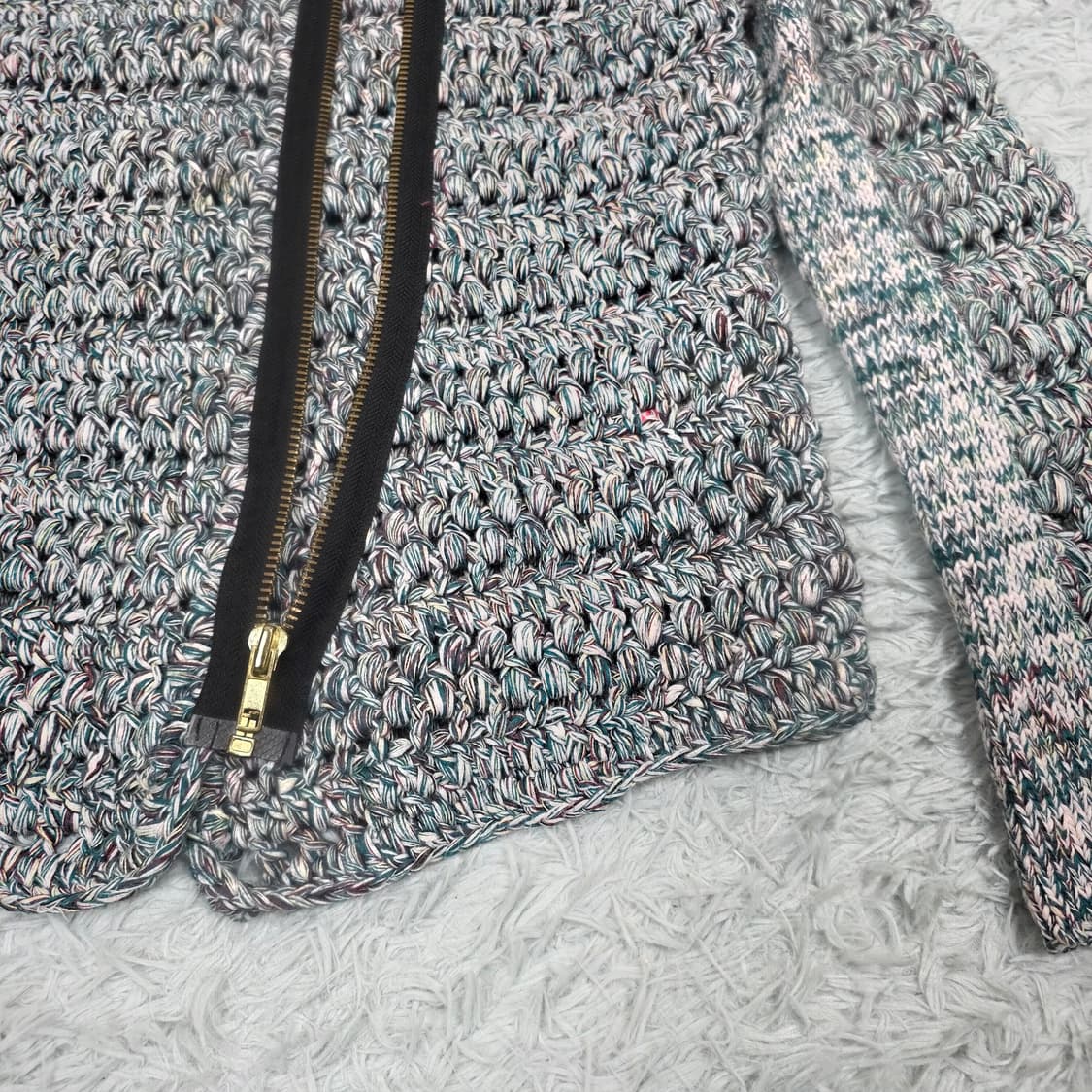 마쥬(maje) 크로셰 지퍼 가디건 믹스컬러 2호 (85) 상품이미지6