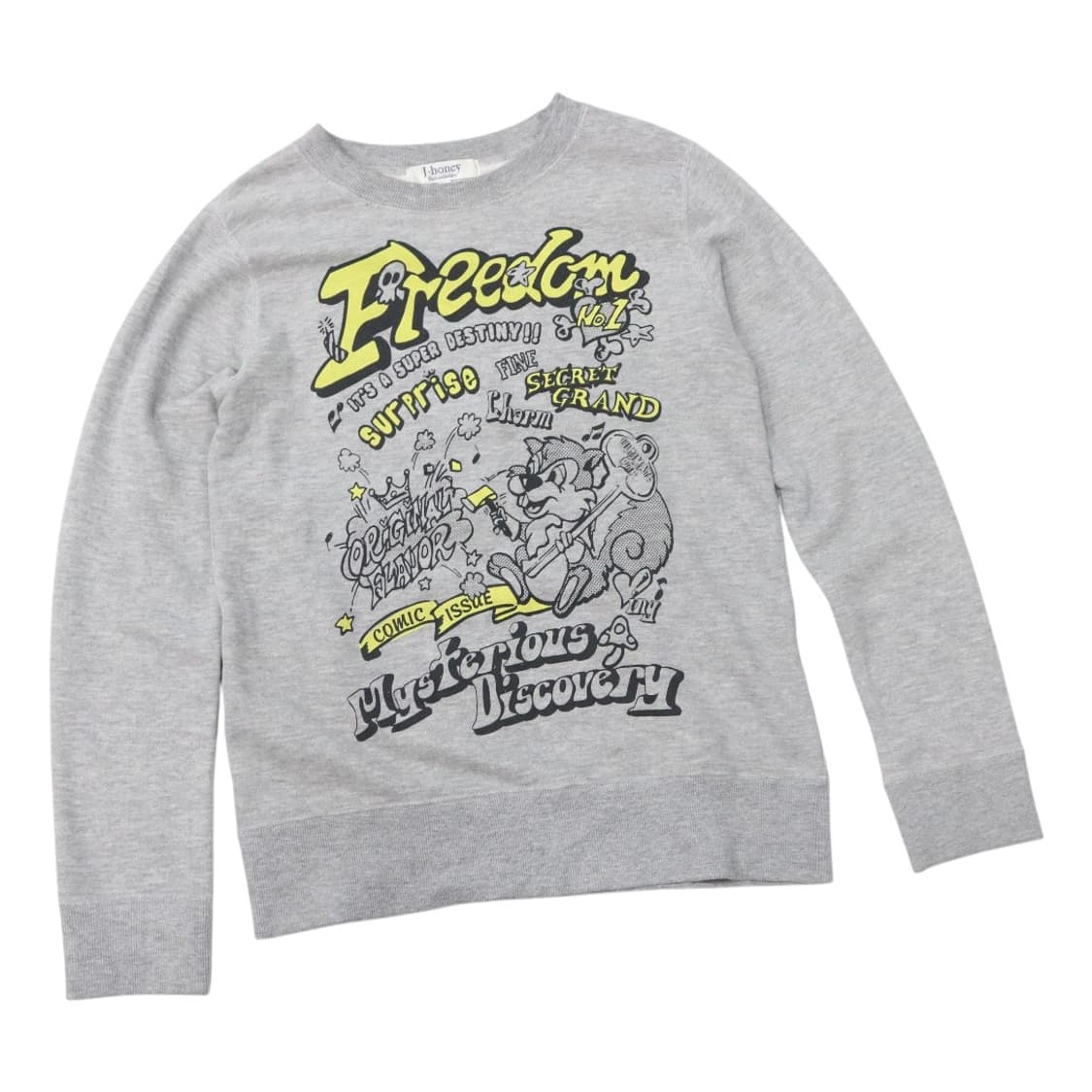 J-honey 제이허니 키치 코믹 그래픽 기모 맨투맨 (M) 상품이미지1