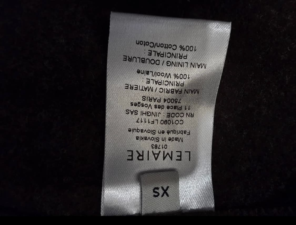 LEMAIRE 르메르 랩코트 24FW 브라운 XS 상품이미지6