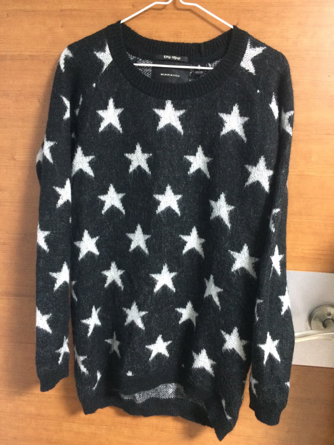블랙 별 니트 스웨터 상품이미지1