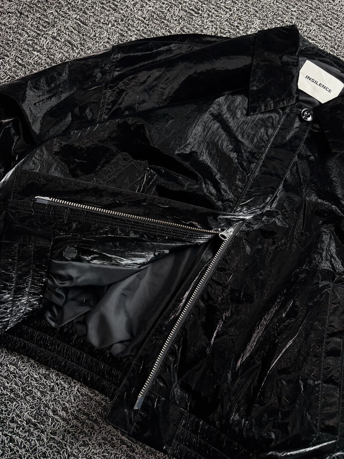 인사일런스 글로시 블루종 봄버 자켓 3446 상품이미지3