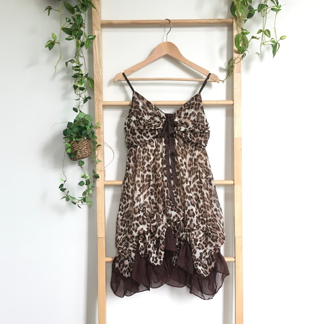 JPN/ 레오파드슬리브리스원피스 갸루 오네갸루 갸루슬리브리스 상품이미지6